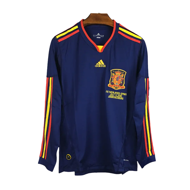 Camiseta Retro Selección España Sudáfrica 2010 Manga Larga | Visitante